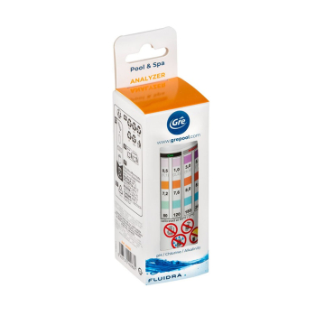 Chlorine, pH, alkalinity level test strips