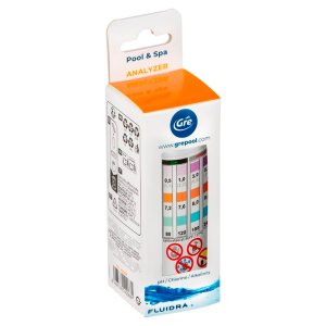Chlorine, pH, alkalinity level test strips Gre